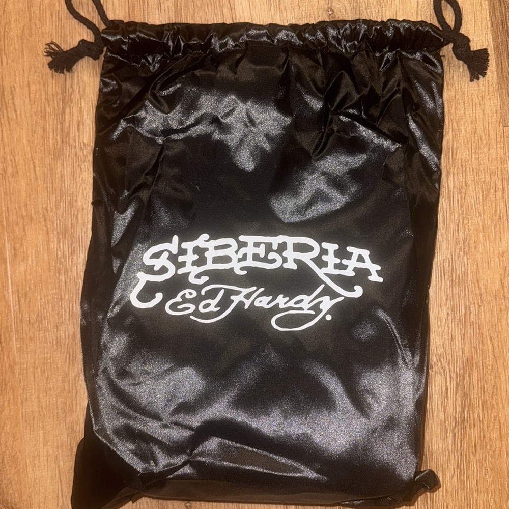 Ed Hardy Black Shoulder Bag with Vibrant Tiger and Floral Art - Picture 6 of 6